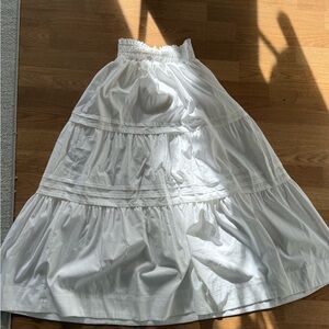 Philosophy White A-Line Tiered Skirt